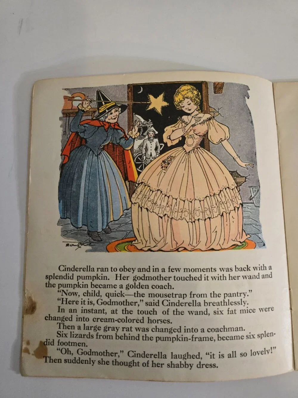 Vintage 1934 Cinderella Book Platt & Munk Illustrated Fairy Tale Childrens Story